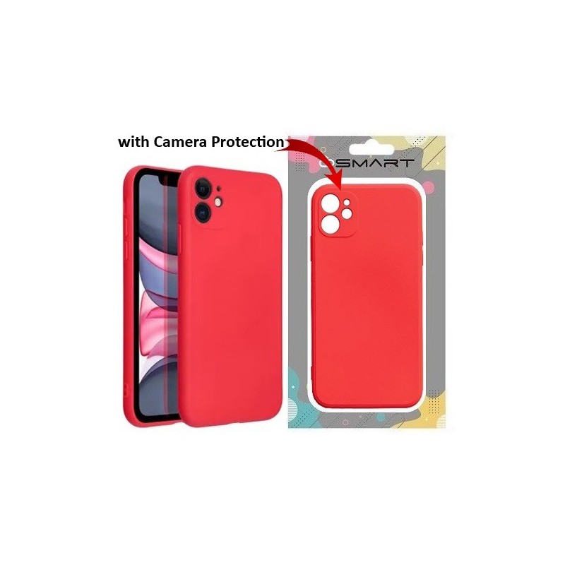 COVER PROTEZIONE APPLE IPHONE 11 - SILICONE ROSSO (CON PROTEZIONE FOTOCAMERA)