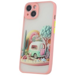 COVER PROTEZIONE APPLE IPHONE 15 PRO - TPU FANTASY PINK (CON PROTEZIONE FOTOCAMERA)