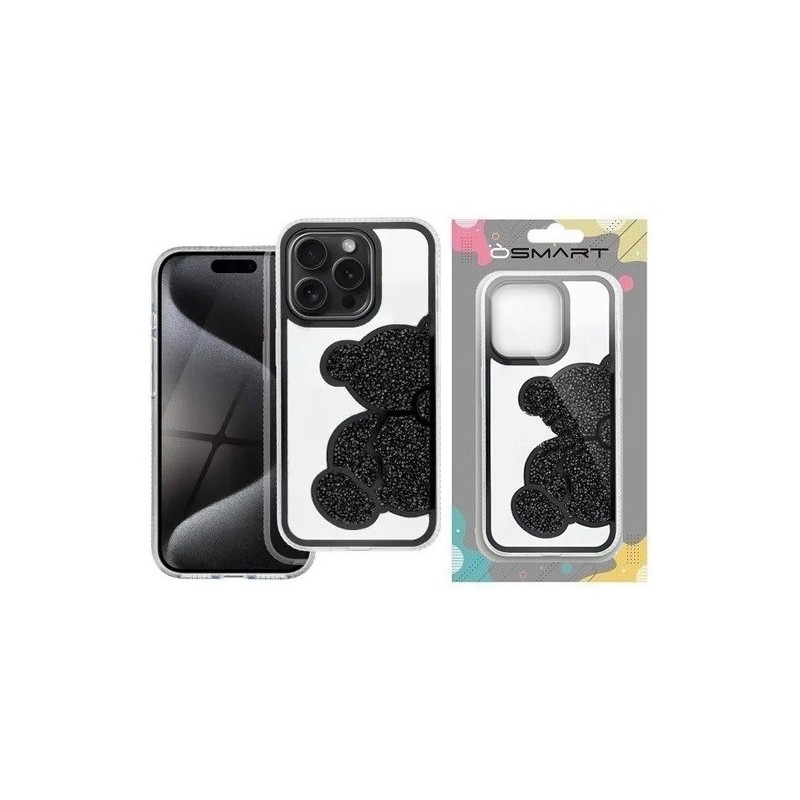 COVER PROTEZIONE APPLE IPHONE 15 PRO MAX - TPU ORSETTO NERO