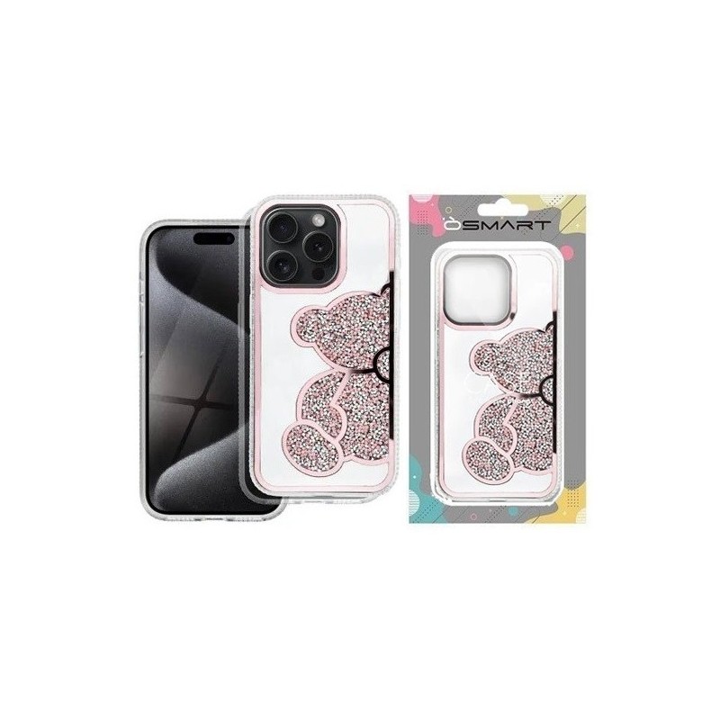 COVER PROTEZIONE APPLE IPHONE 15 PRO MAX - TPU ORSETTO ROSA