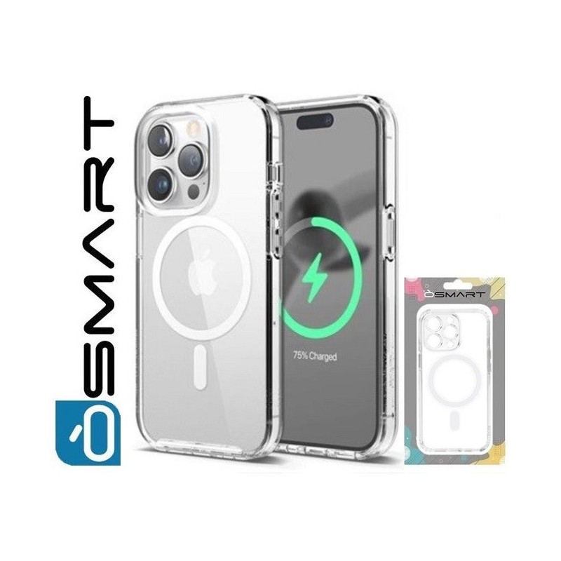 COVER PROTEZIONE APPLE IPHONE 16 PLUS - MAGSAFE TPU TRASPARENTE/BIANCO (CON PROTEZIONE FOTOCAMERA)